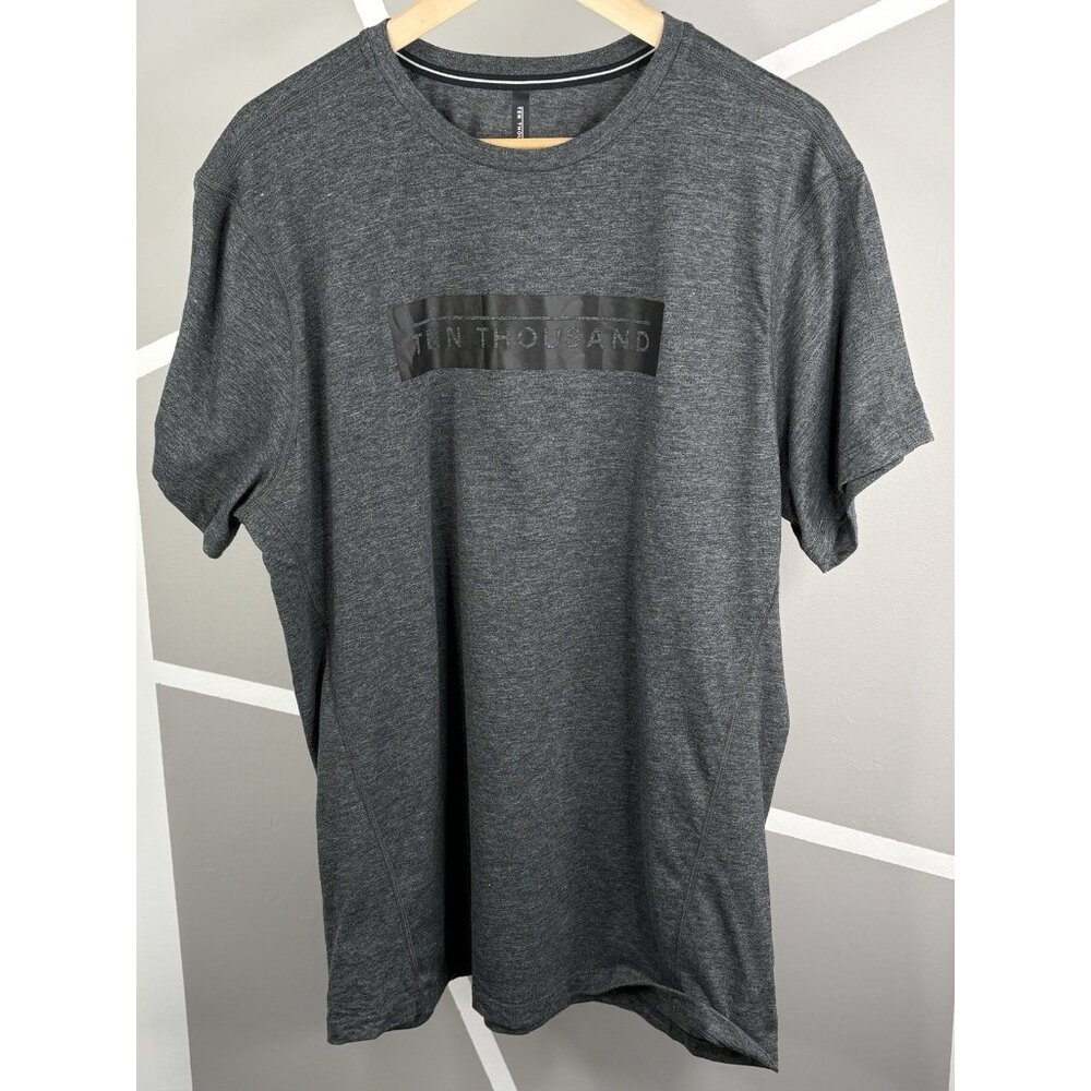 Ten Thousand Durable Logo Tee Shirt Mens XL Charcoal Grey Short Sleeve Athletic